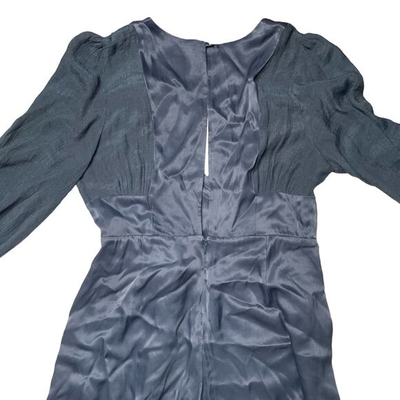 NWT Free People Not Your Baby Jumpsuit Size 8 Carbon Black V-Neck Wide Leg Boho - Picture 5 of 6